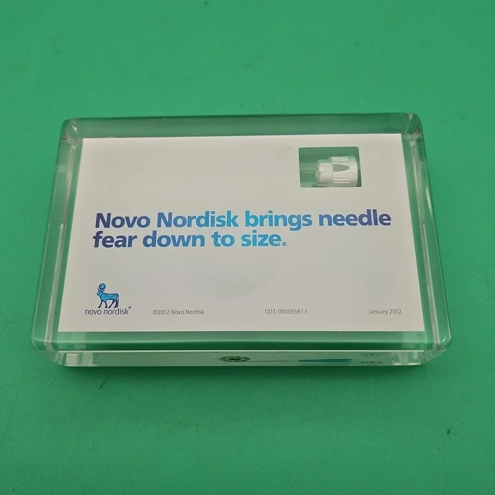 Novo Nordisk Salesman Sample Needles Resin Advertising Store Display Drug Rep
